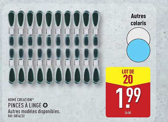 PINCES À LINGE LOT DE 20