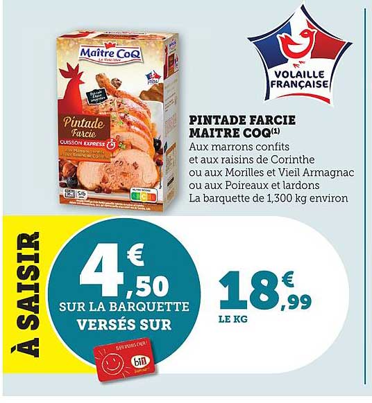 PINTADE FARCIE MAÎTRE COQ