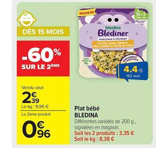 Plat bébé BLEDINA