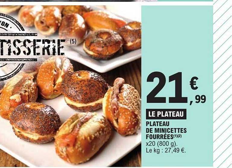 PLATEAU DE MINICETTES FOURRÉES