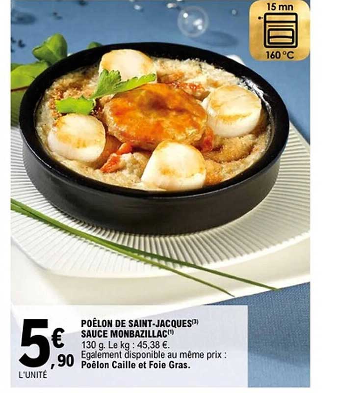 POÊLON DE SAINT-JACQUES SAUCE MONBAZILLAC