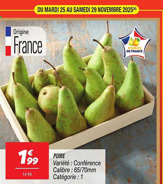 Poire Variété : Conférence – 1€99 le kg