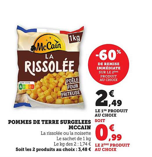 POMMES DE TERRE SURGELEES MCCAIN