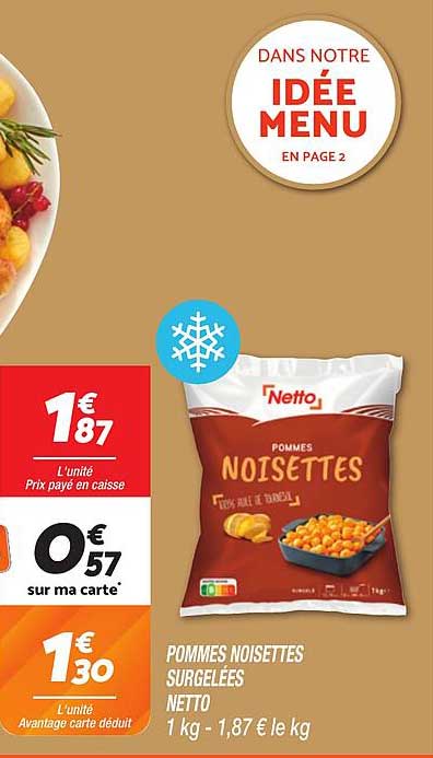 POMMES NOISETTES SURGELÉES