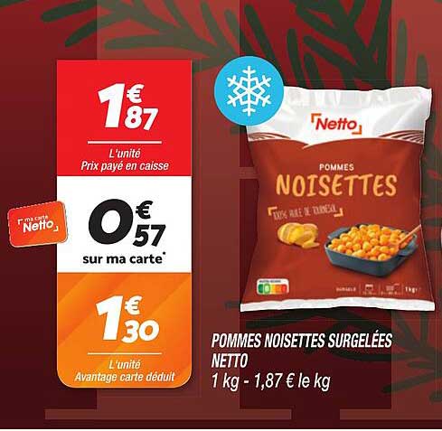 POMMES NOISETTES SURGELÉES NETTO