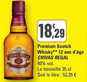 Premium Scotch Whisky** 12 ans d'âge CHIVAS REGAL