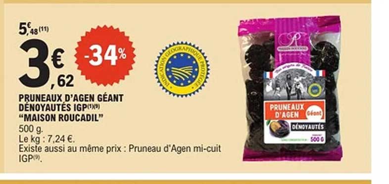 PRUNEAUX D'AGEN GÉANT DÉNOYAUTÉS IGP "MAISON ROUCADIL"