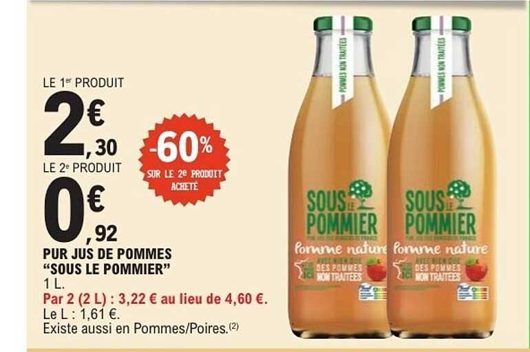 PUR JUS DE POMMES “SOUS LE POMMIER”