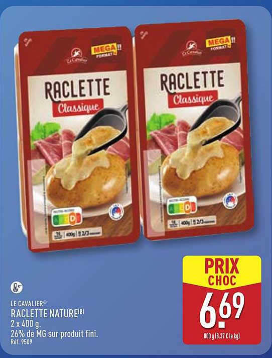 RACLETTE NATURE 2 x 400 g