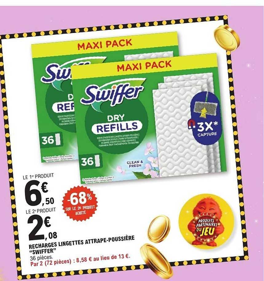 RECHARGES LINGETTES ATTRAPE-POUSSIÈRE “SWIFFER”