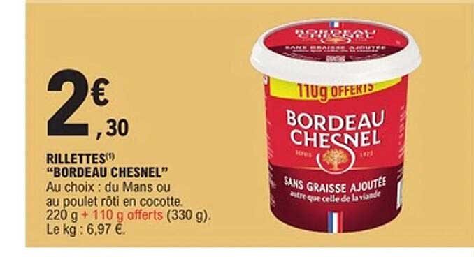 RILLETTES(*) 'BORDEAU CHESNEL'