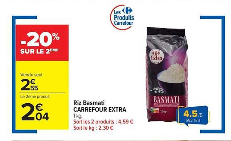 Riz Basmati CARREFOUR EXTRA