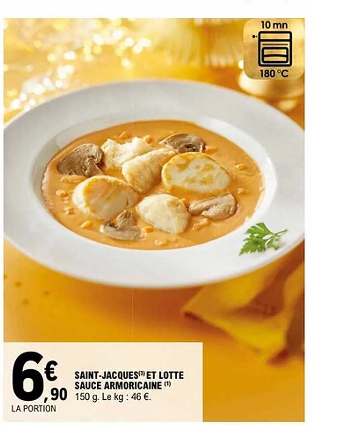 SAINT-JACQUES et LOTTE SAUCE ARMORICAINE