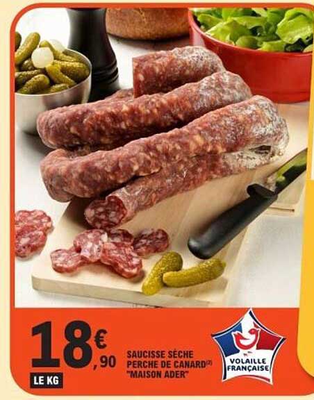 SAUCISSE SÈCHE PERCHÉE DE CANARD "MAISON ADER"