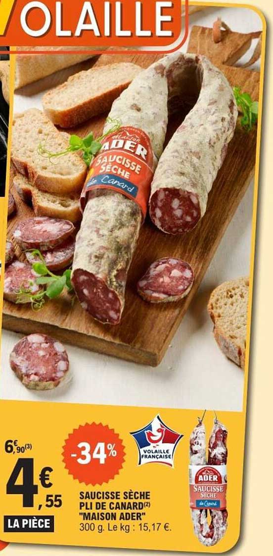 SAUCISSE SÈCHE PLI DE CANARD "MAISON ADER"