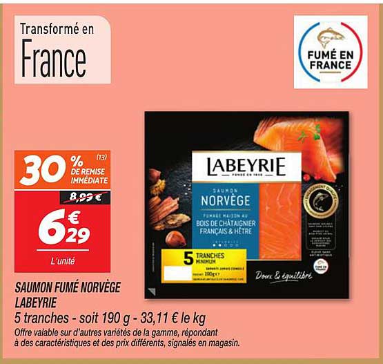 SAUMON FUMÉ NORVÈGE LABEYRIE