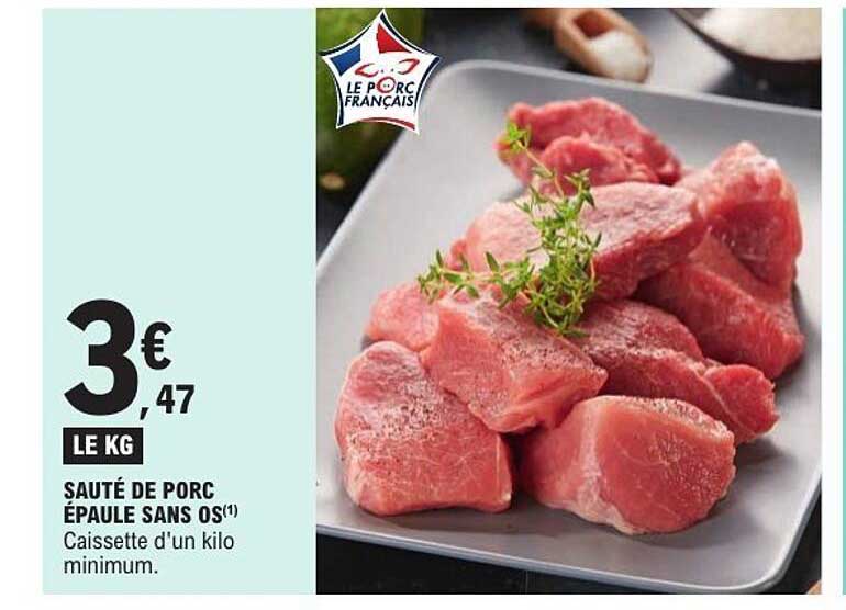 SAUTÉ DE PORC ÉPAULE SANS OS