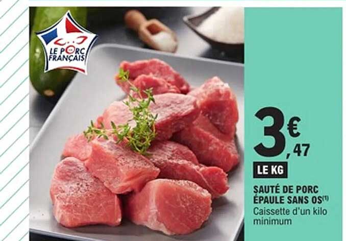 SAUTÉ DE PORC ÉPAULE SANS OS