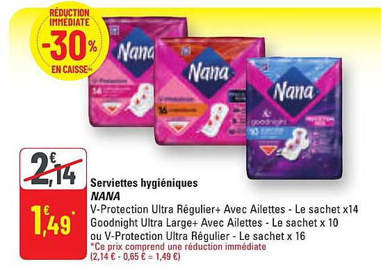 Serviettes hygiéniques NANA