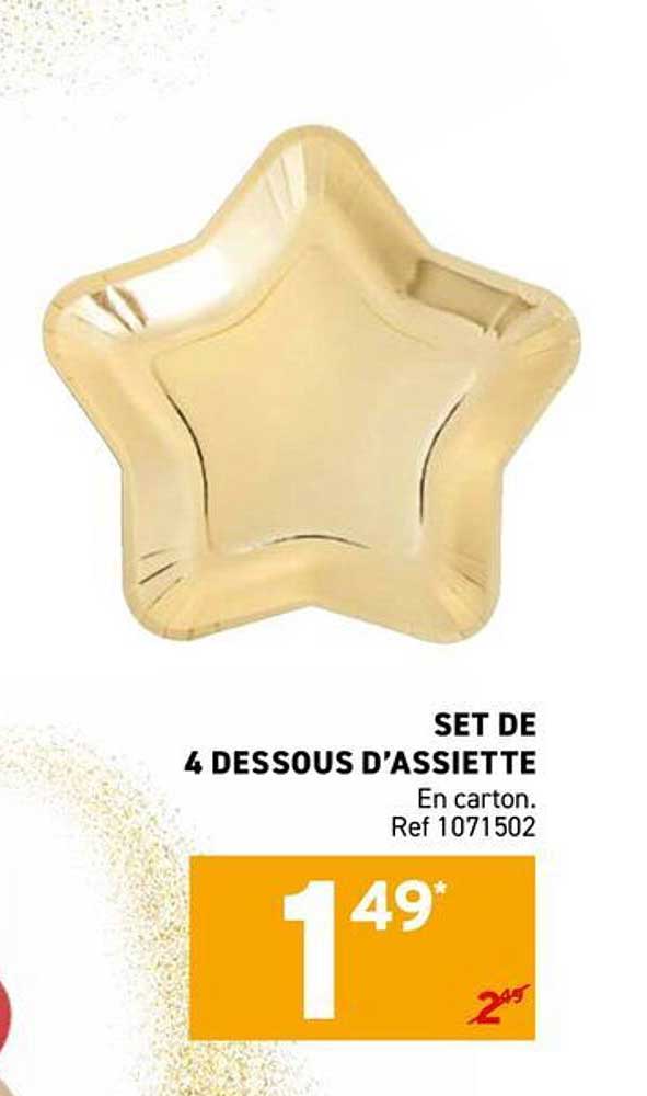 SET DE 4 DESSOUS D'ASSIETTE