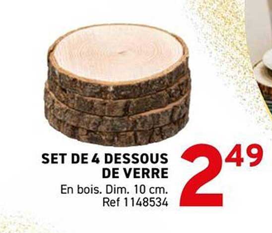 SET DE 4 DESSOUS DE VERRE