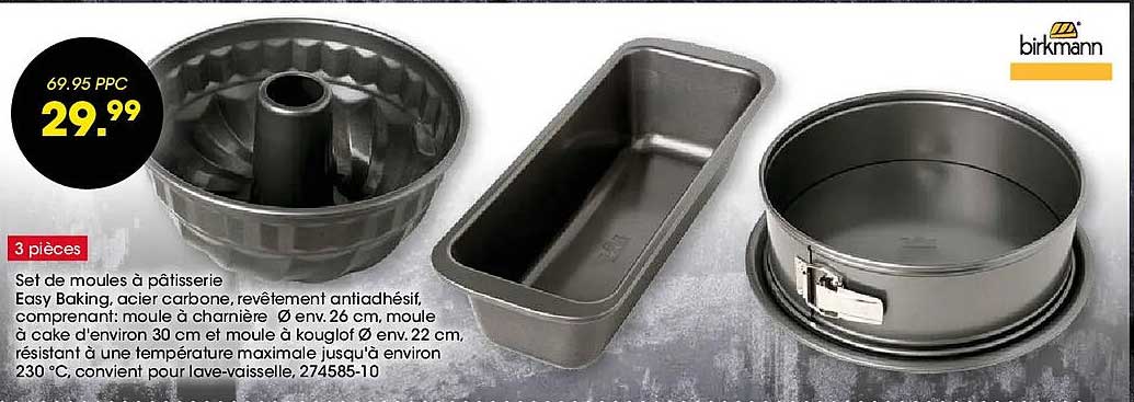 Set de moules à pâtisserie Easy Baking