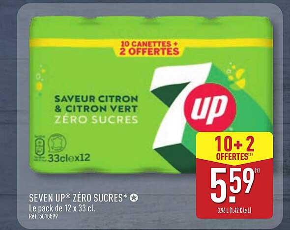 SEVEN UP® ZÉRO SUCRES*