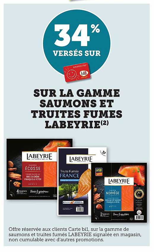 SUR LA GAMME SAUMONS ET TRUITES FUMÉS LABEYRIE