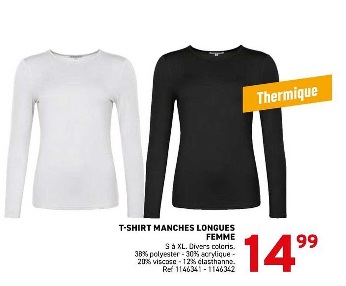 T-SHIRT MANCHES LONGUES FEMME