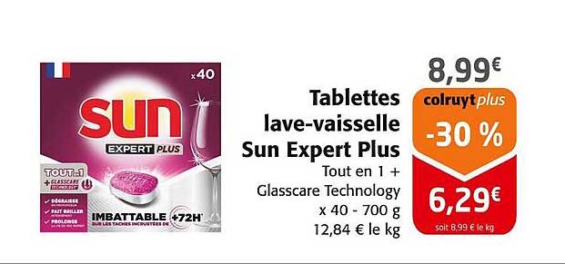 Tablettes lave-vaisselle Sun Expert Plus