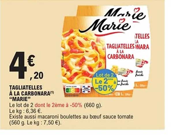 TAGIATELLES À LA CARBONARA™ "MARIE"