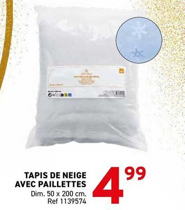 TAPIS DE NEIGE AVEC PAILLETTES