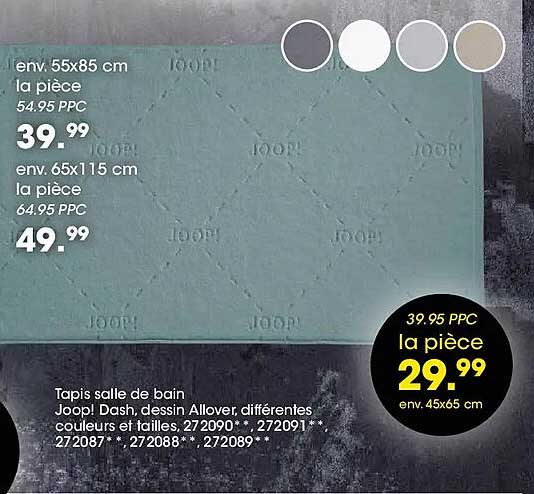 Tapis salle de bain Joop! Dash