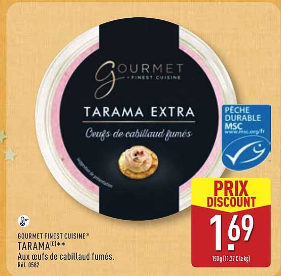TARAMA EXTRA - Aux œufs de cabillaud fumés
