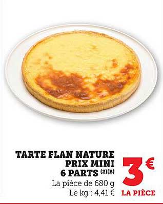 TARTE FLAN NATURE PRIX MINI 6 PARTS (2)(B)