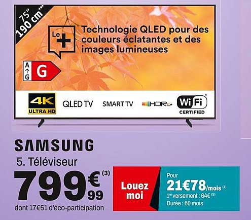 Téléviseur 75'' QLED Samsung