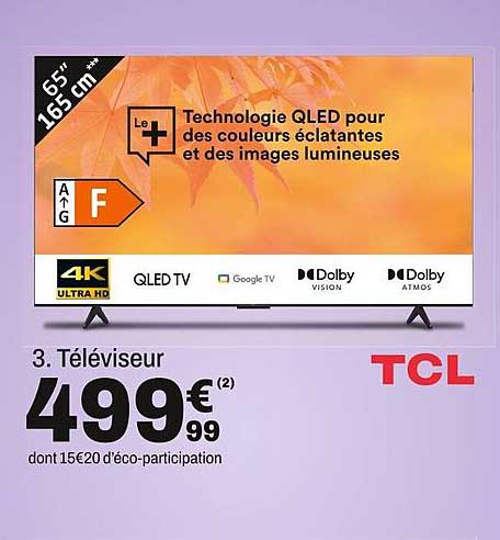 Téléviseur TCL 65 pouces QLED