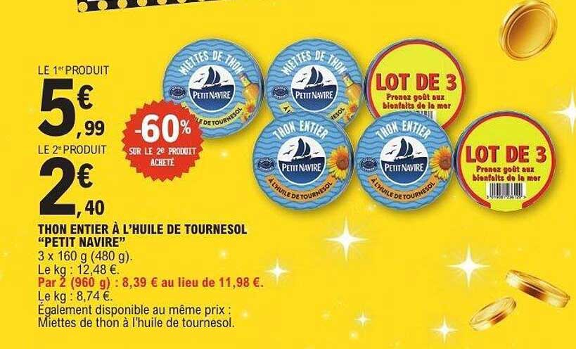 THON ENTIER À L'HUILE DE TOURNOSOL "PETIT NAIRE"