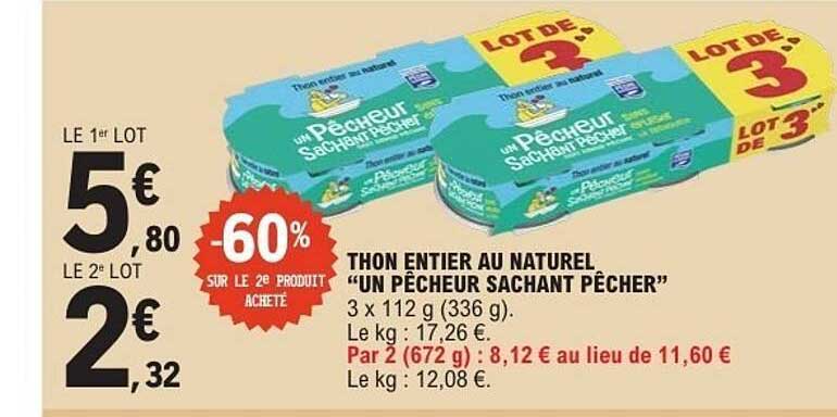 THON ENTIER AU NATUREL "UN PÊCHEUR SACHANT PÊCHER"