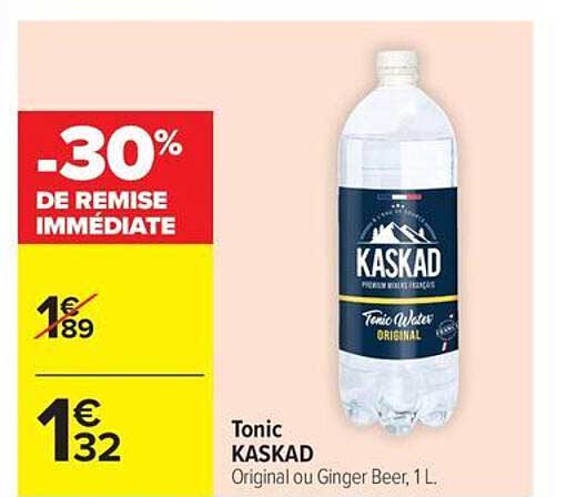 Tonic KASKAD Original ou Ginger Beer, 1L