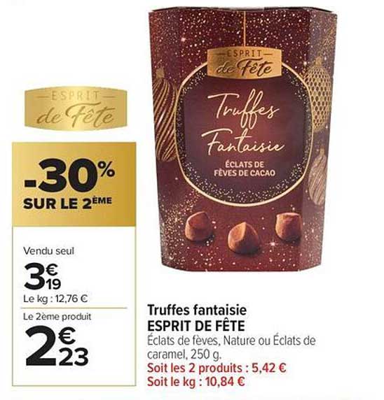 Truffes fantaisie ESPRIT DE FÊTE