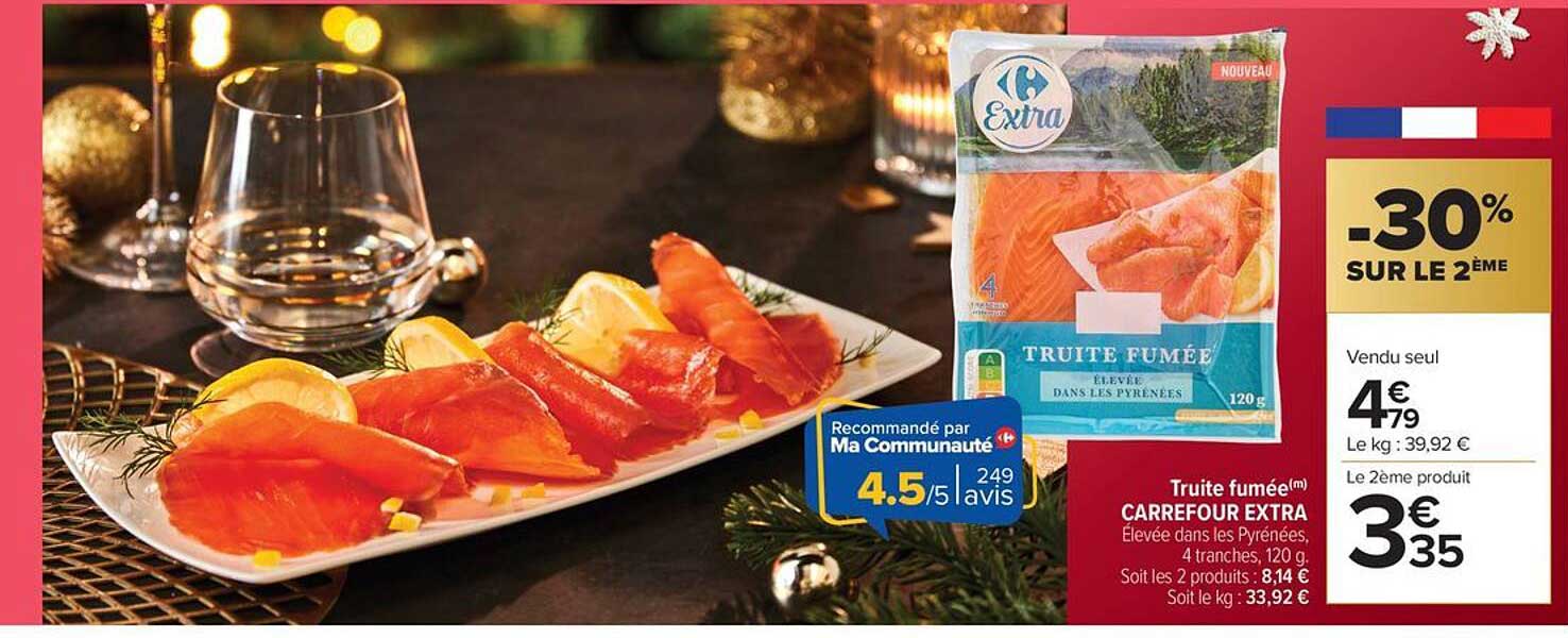 Truite fumée Carrefour Extra