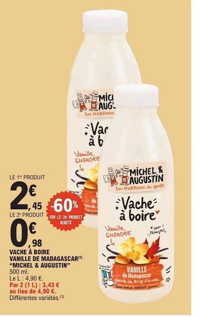 VACHE À BOIRE VANILLE DE MADAGASCAR "MICHEL & AUGUSTIN" 500 ml