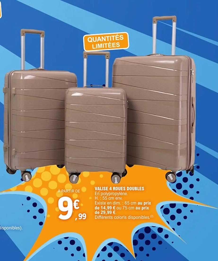 VALISE 4 ROUES DOUBLES