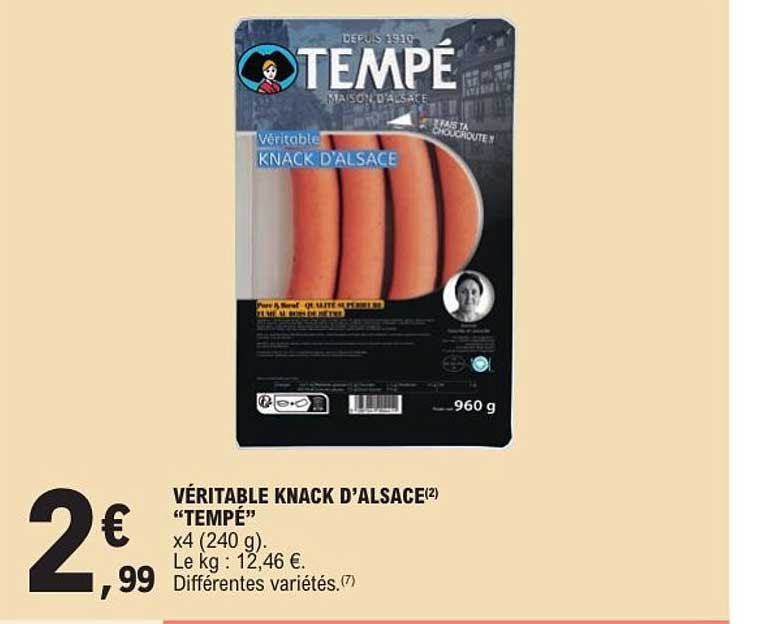 VÉRITABLE KNACK D’ALSACE "TEMPE"