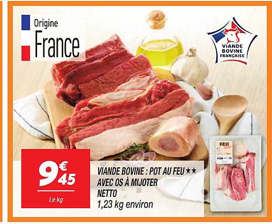VIANDE BOVINE : POT AU FEU ** AVEC OS À MIJOTER