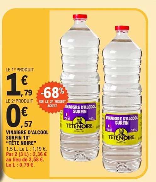 Vinaigre d'alcool Surfin 10° "Tête Noire"