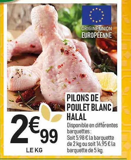 PILONS DE POULET BLANC HALAL
