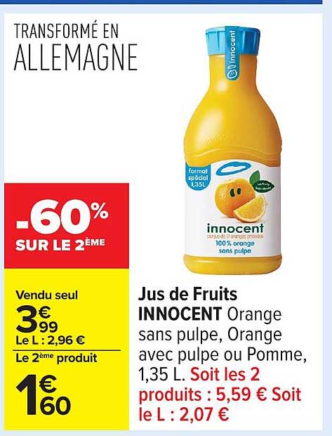 Jus De Fruit Sans Pulpe