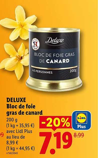 DELUXE Bloc de foie gras de canard